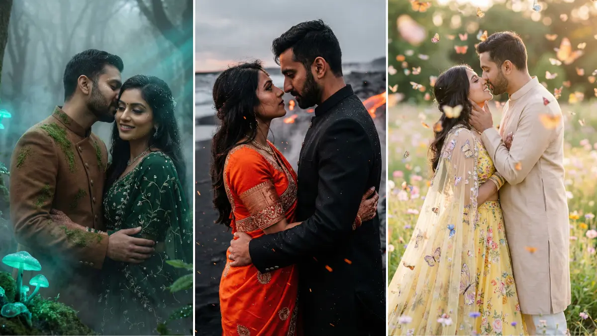 11 Pre-Wedding Gemini AI Prompts for Indian Couples to Create Stunning Portraits