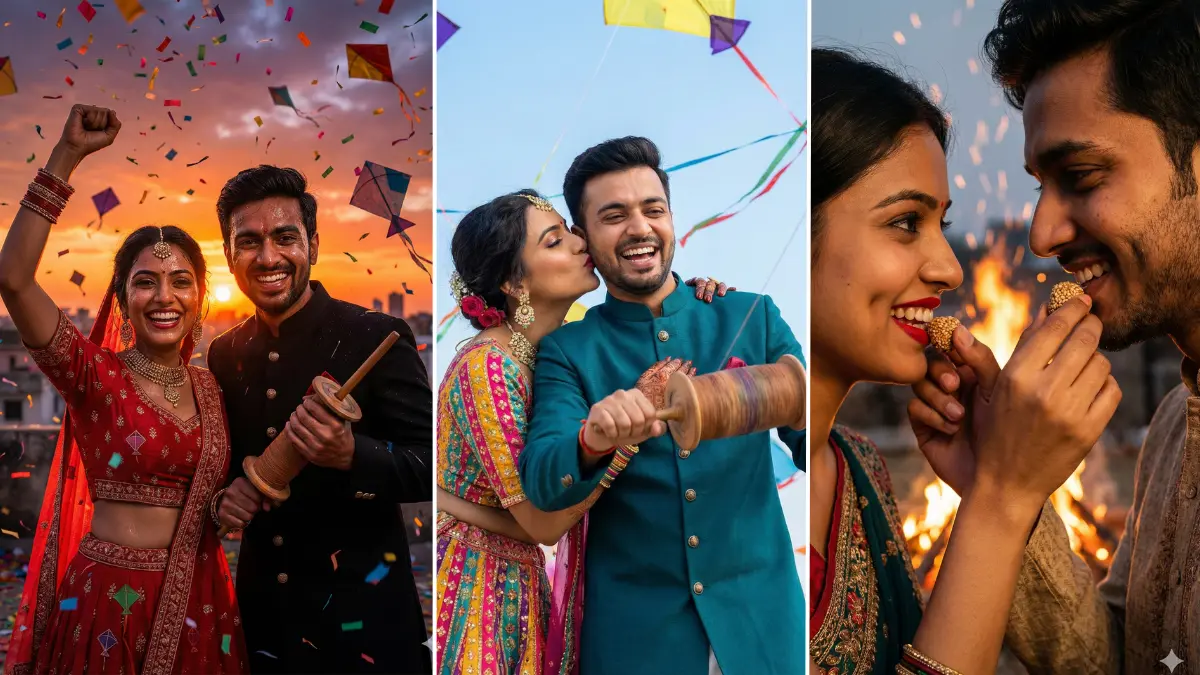 11 Makar Sankranti Gemini AI Prompts for Stunning Indian Couple Portraits