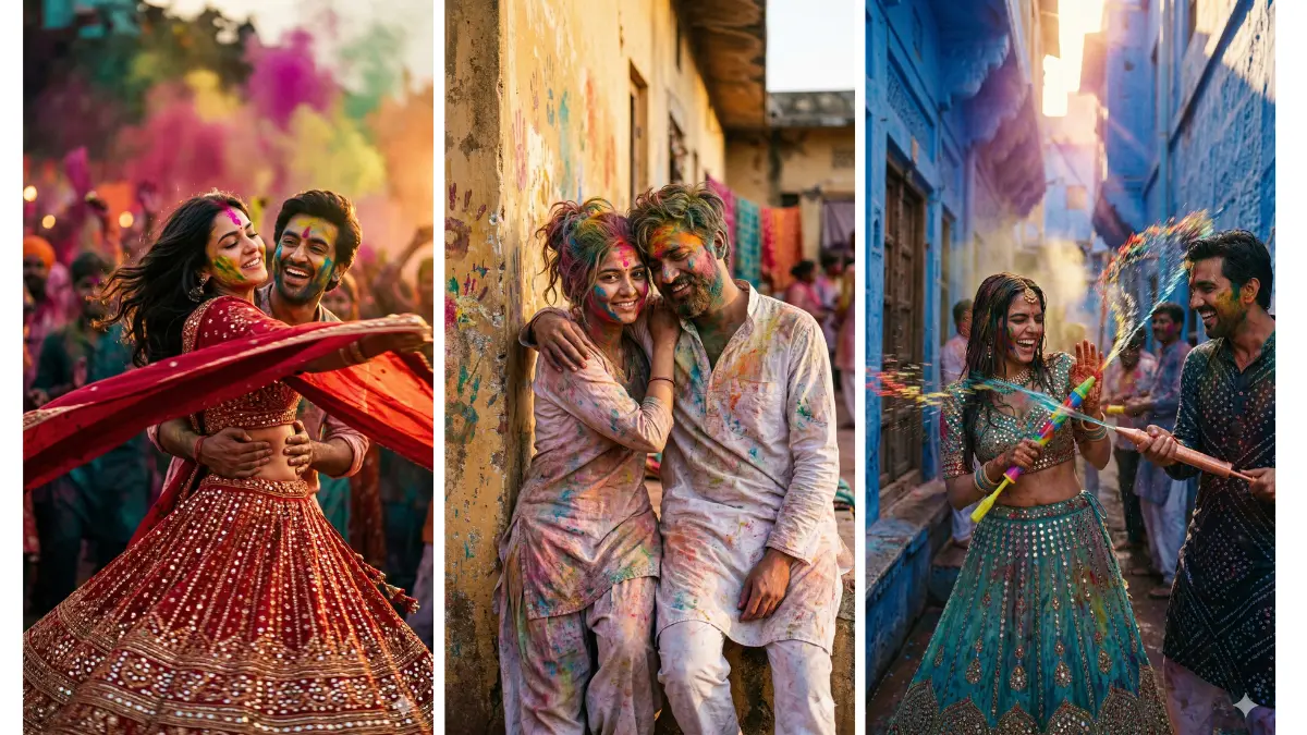 11 Holi Nano Banana 2 AI Prompts for Indian Couples (Romantic & Cinematic 4K)